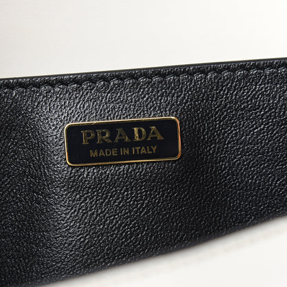 Prada City Calf Saffiano Cahier Bag Talco Black 5 of 8