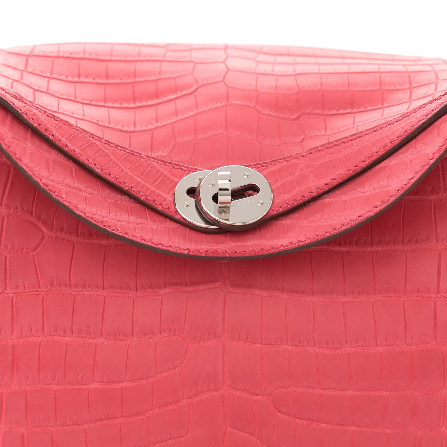 Hermes Matte Niloticus Crocodile Lindy 26 Bougainvillea 8 of 10