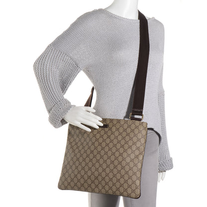 Gucci GG Plus Monogram Large Flat Messenger Bag Beige Brown 2 of 8
