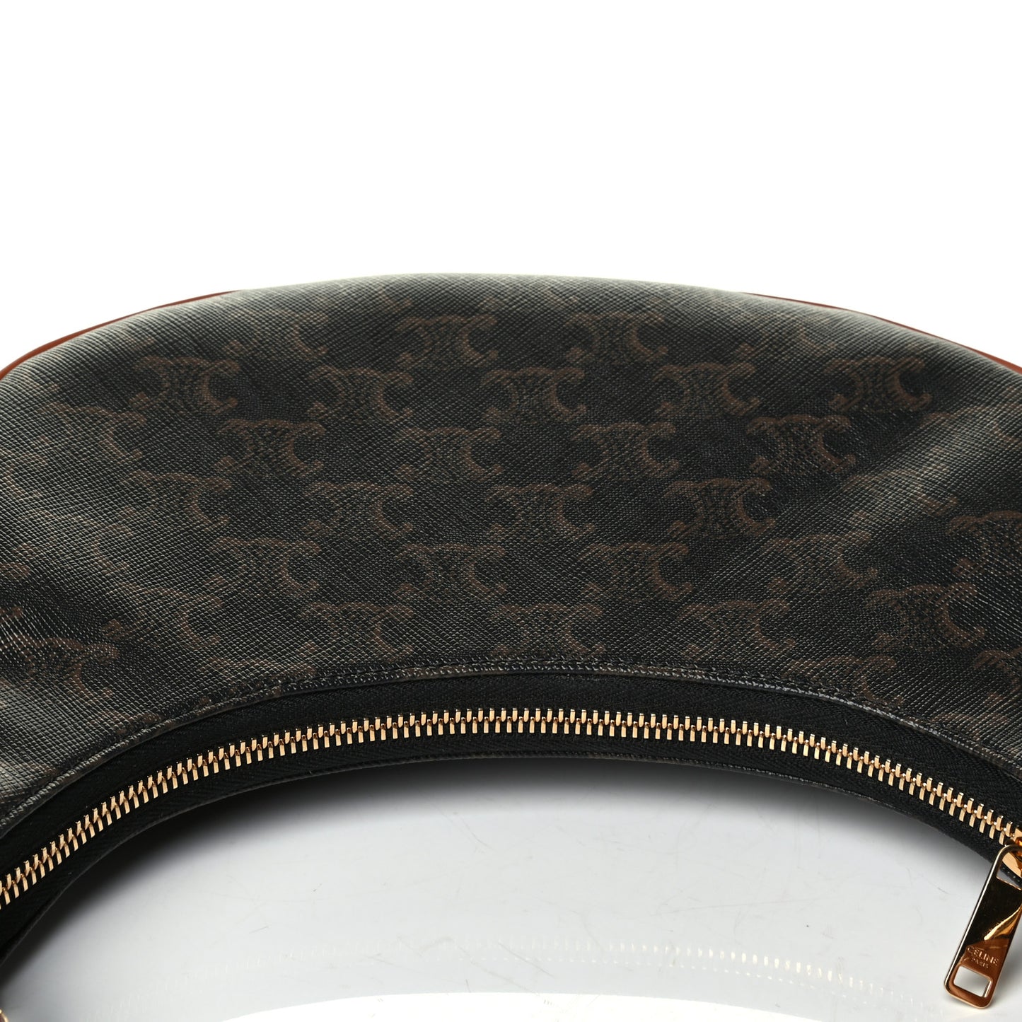 Triomphe Canvas Calfskin Ava Shoulder Bag Tan