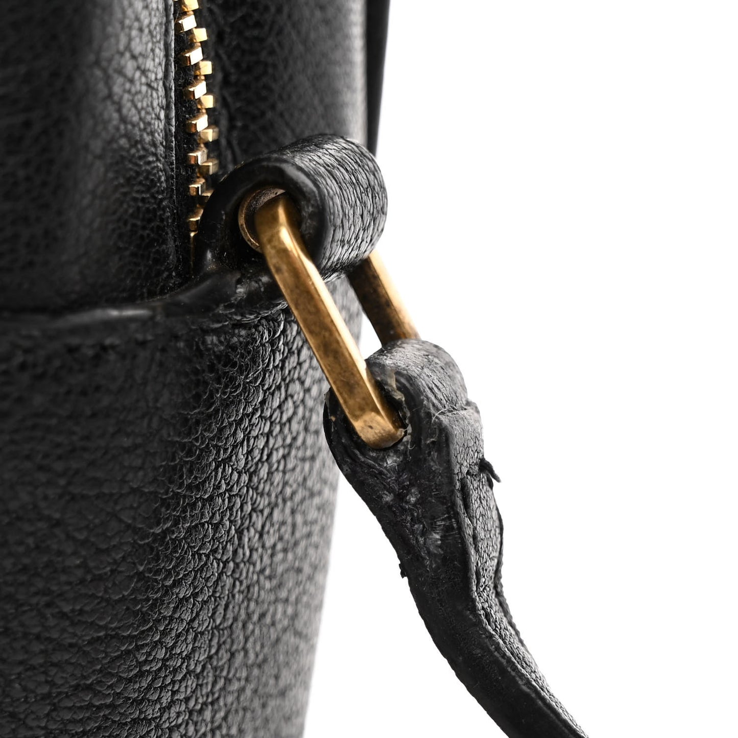 Grained Lambskin Monogram Lou Camera Bag Black
