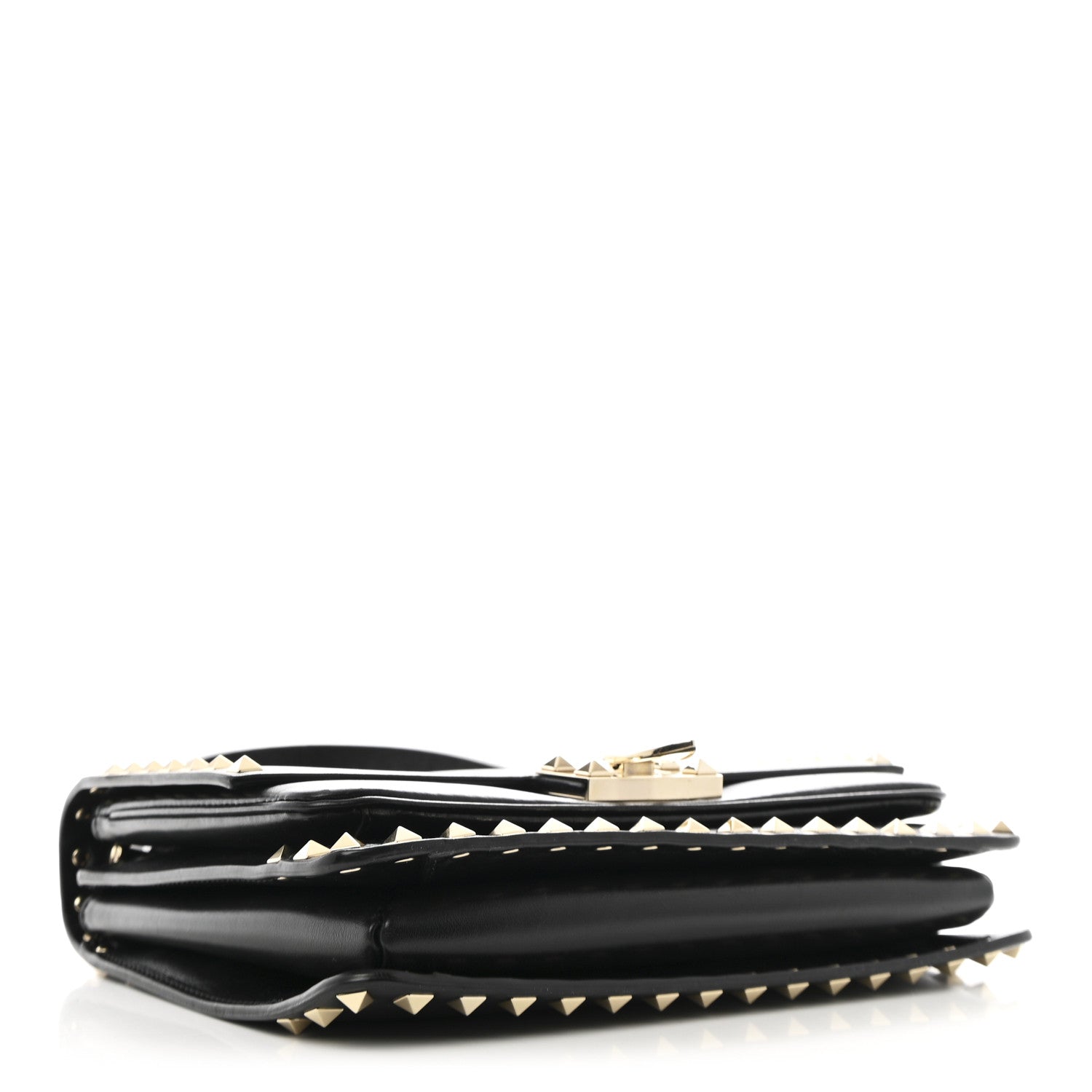 Valentino Garavani Vitello Rockstud Top Handle Shoulder Bag Black 4 of 10