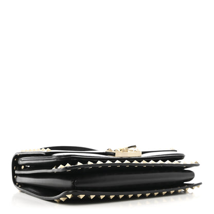 Valentino Garavani Vitello Rockstud Top Handle Shoulder Bag Black 4 of 10