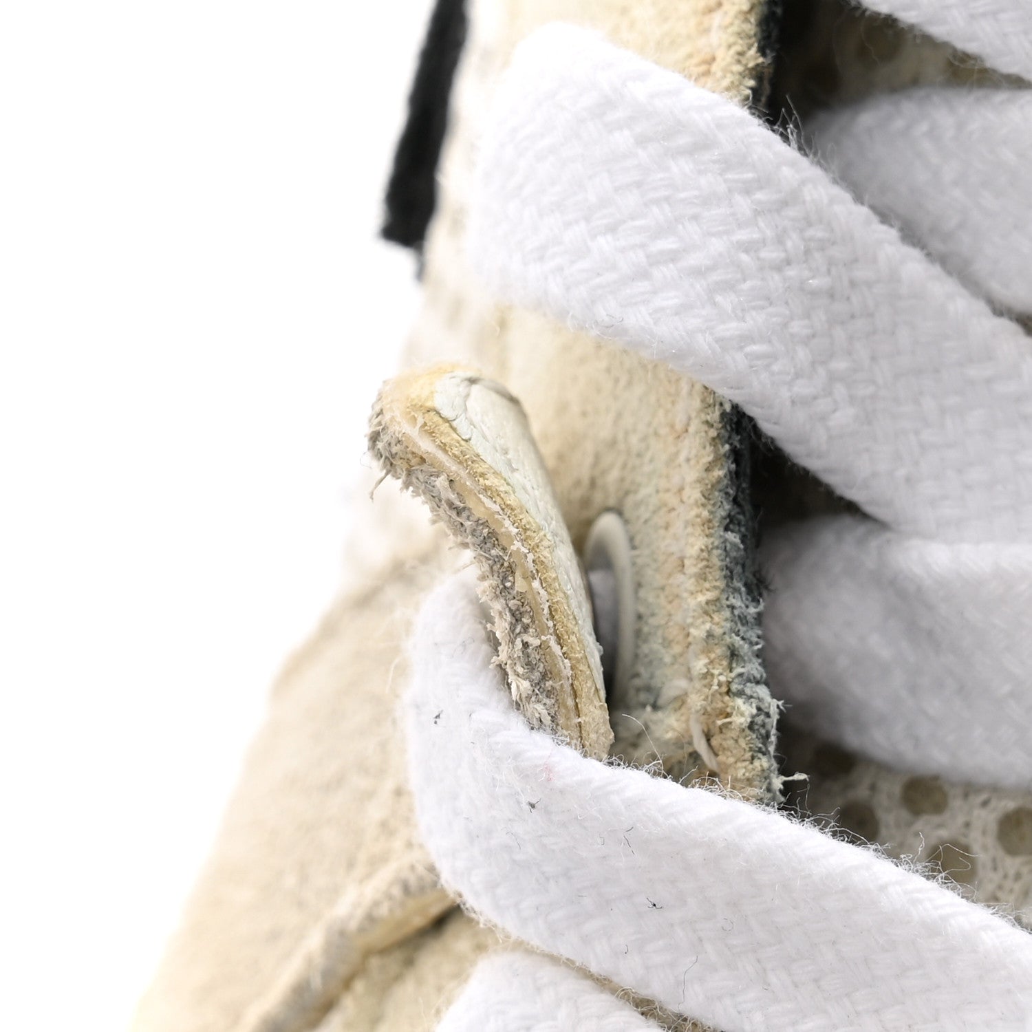 Chanel Mesh Suede Calfskin Grained Calfskin Womens CC Sneakers 37 White Black 10 of 10