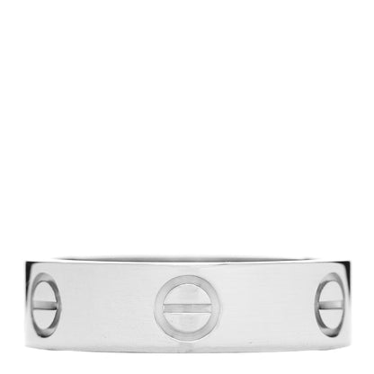 Cartier 18K White Gold 5.5mm LOVE Ring 55 7.25 1 of 5
