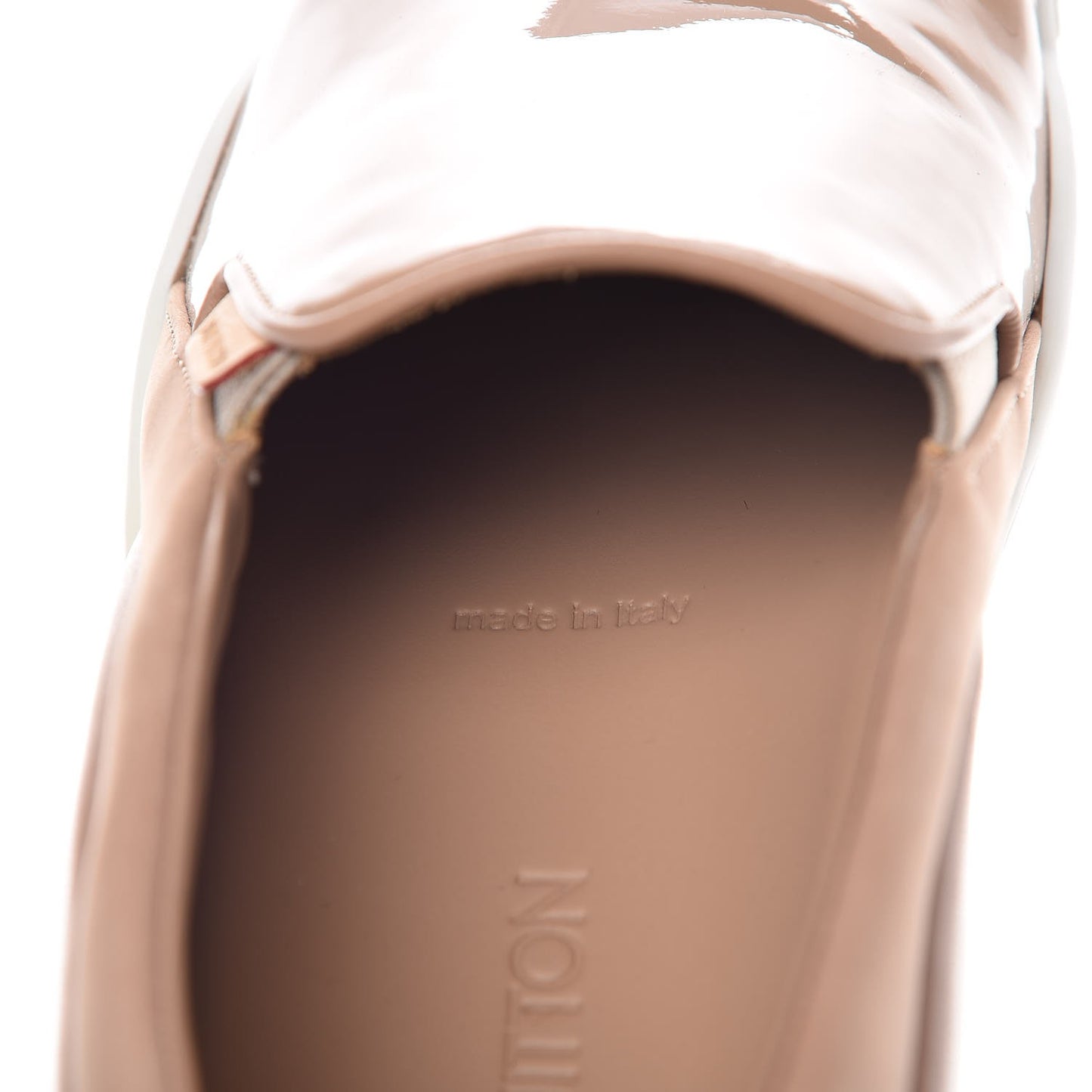 Patent Calfskin Suede Tempo Slip On Sneakers 36 Nude