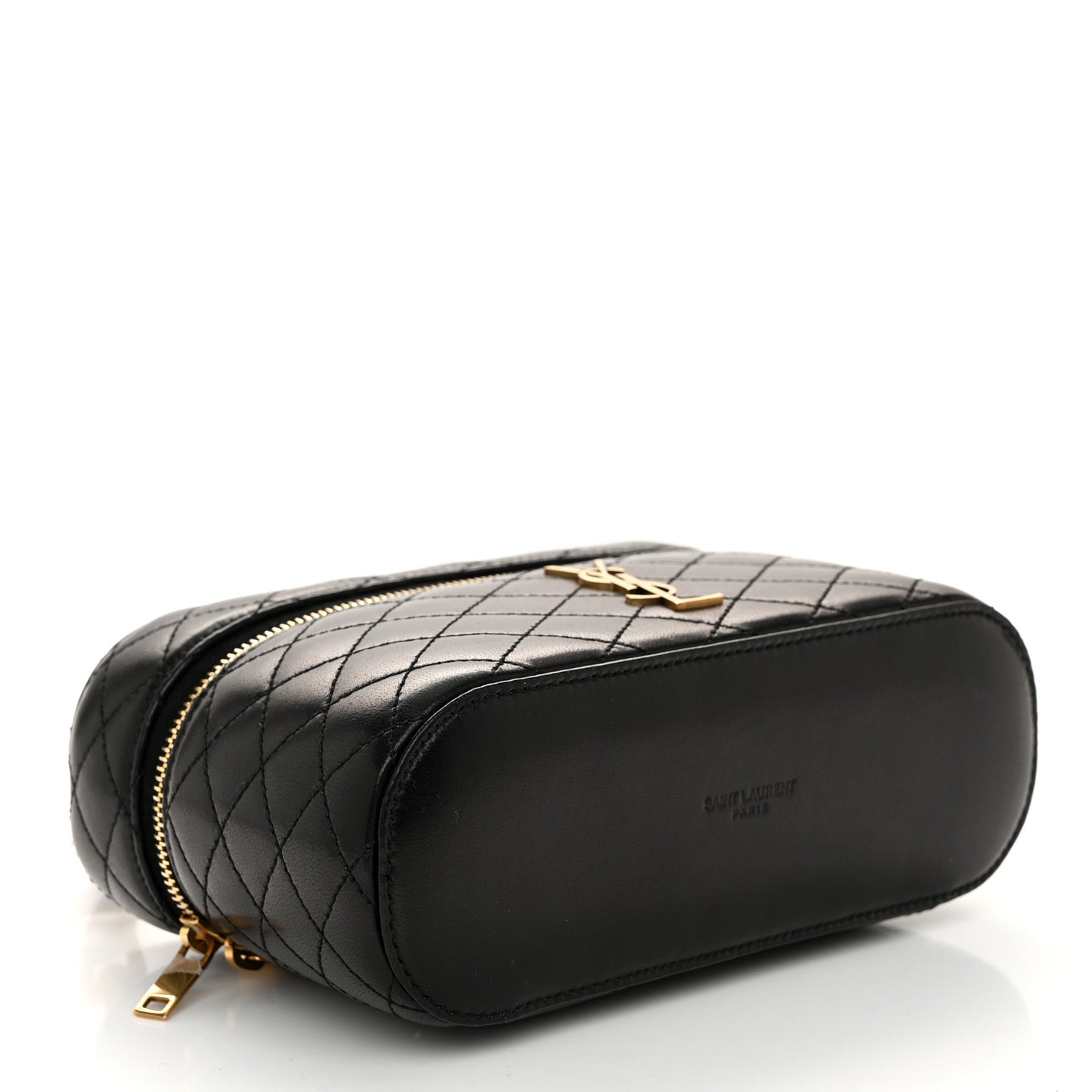 Lambskin Quilted Mini Gaby Vanity Case Black
