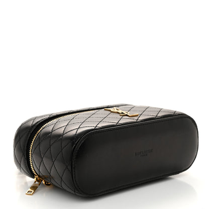Saint Laurent Lambskin Quilted Mini Gaby Vanity Case Black 4 of 9