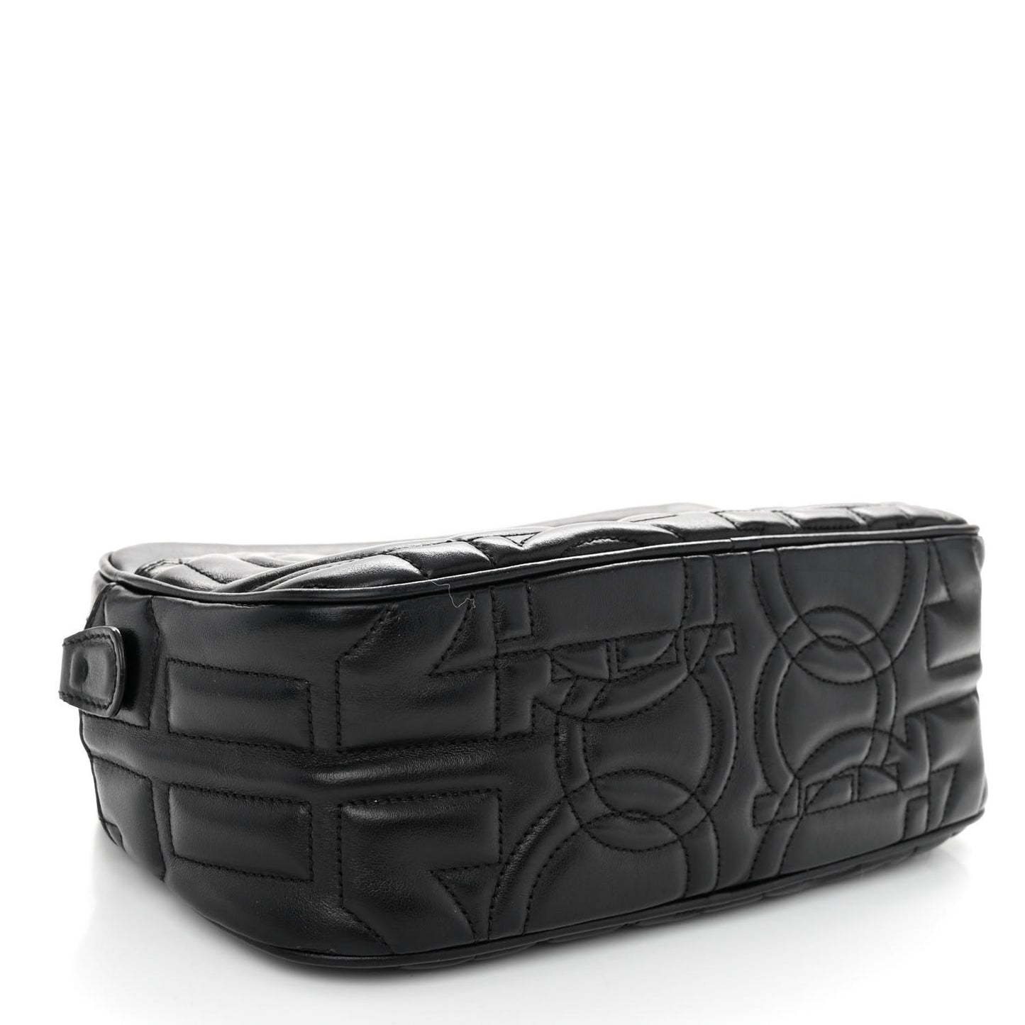 Calfskin Quilted Gancini Camera Bag Black