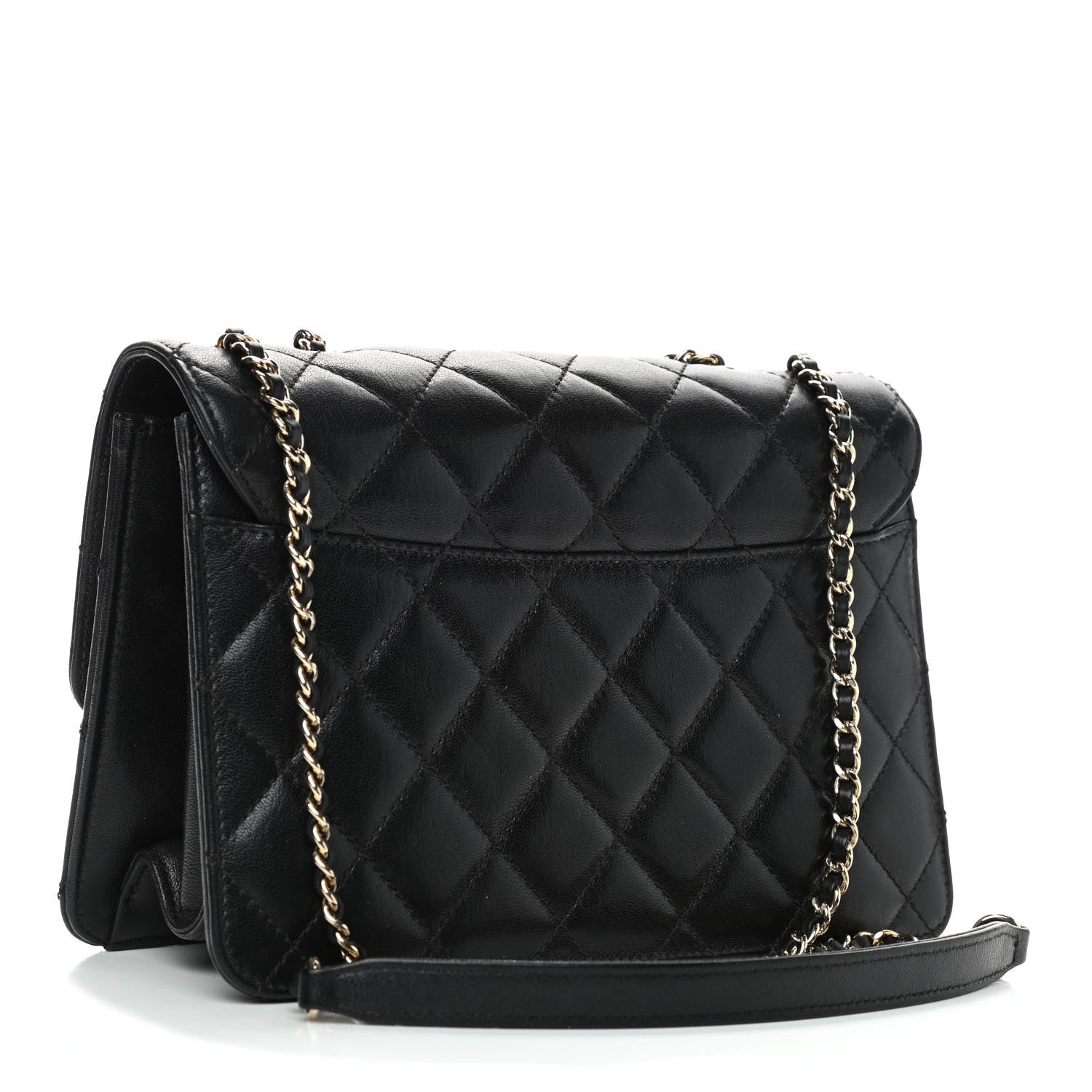Chanel Sheepskin Quilted Beauty Lock Flap Black 2 of 6