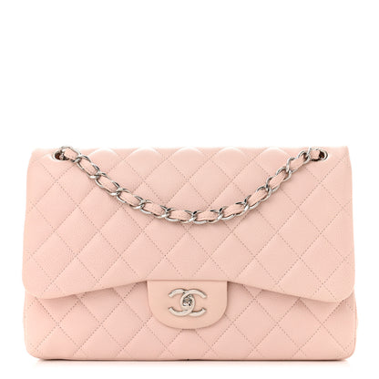 Chanel Caviar Quilted Jumbo Double Flap Light Pink 1 of 11