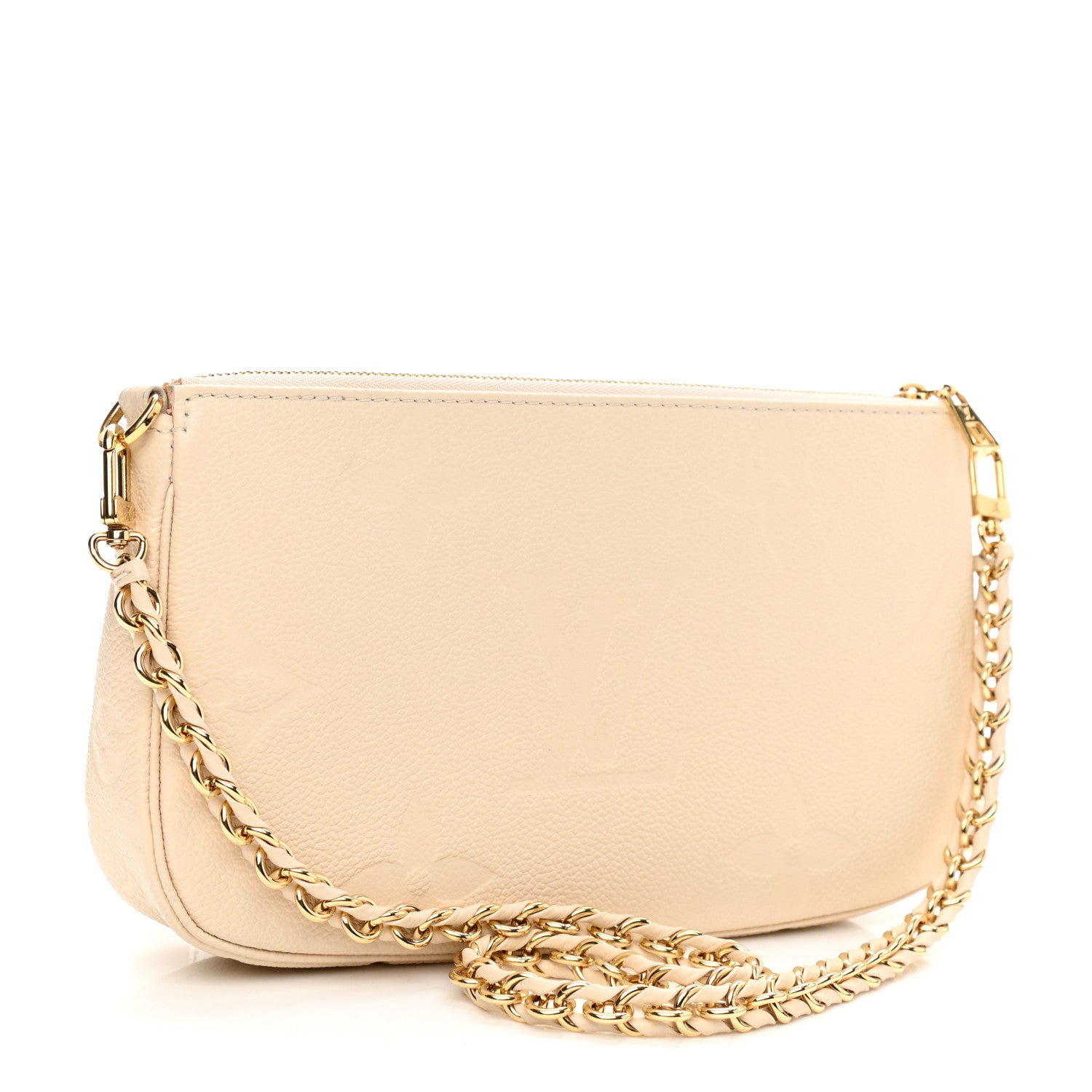 Louis Vuitton Empreinte Monogram Giant Multi Pochette Accessories Large Pochette Cream 2 of 8