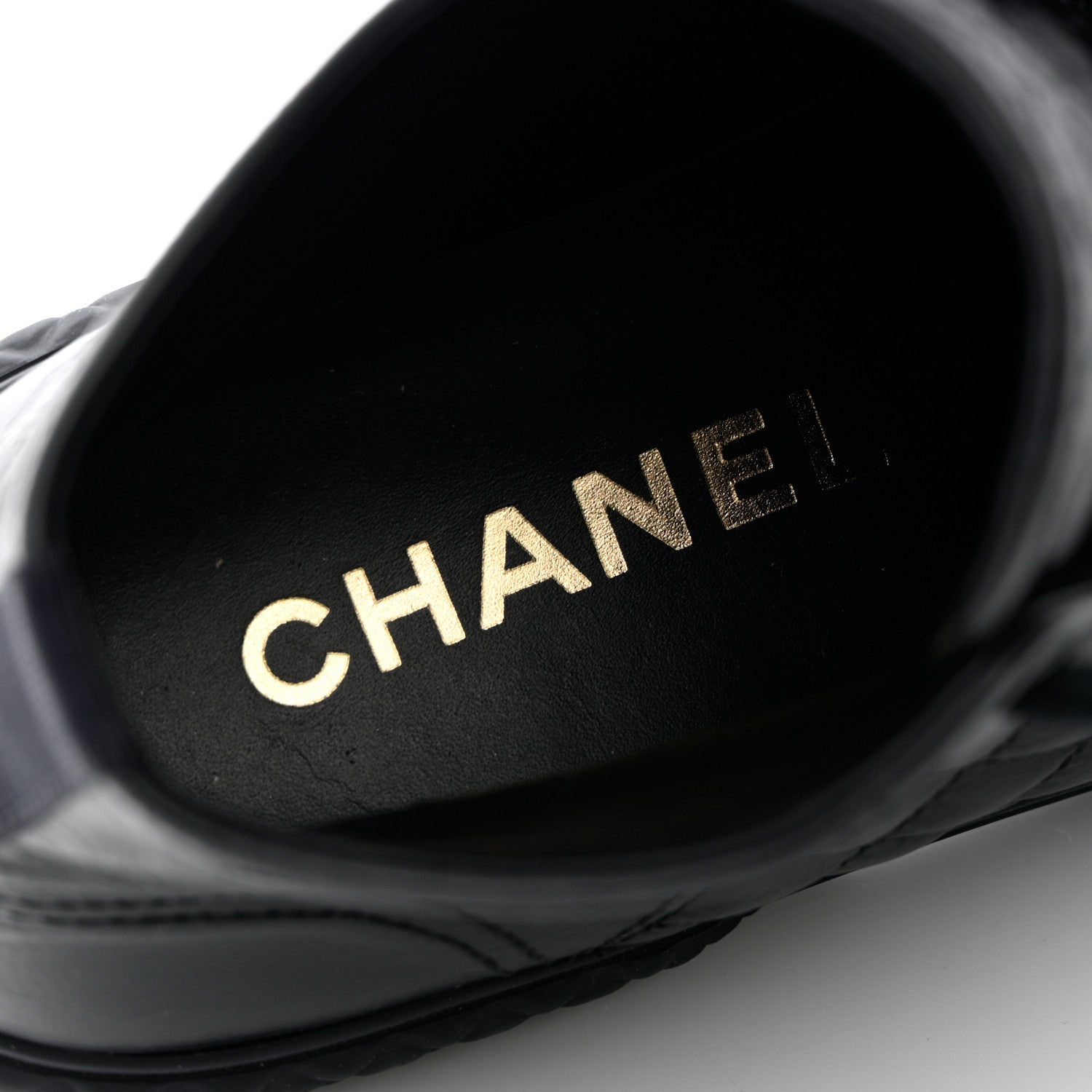 Chanel Calfskin High Top CC Sneakers 36.5 Black 9 of 16