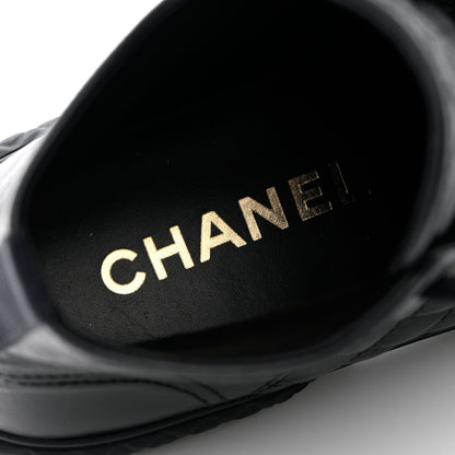 Chanel Calfskin High Top CC Sneakers 36.5 Black 9 of 16