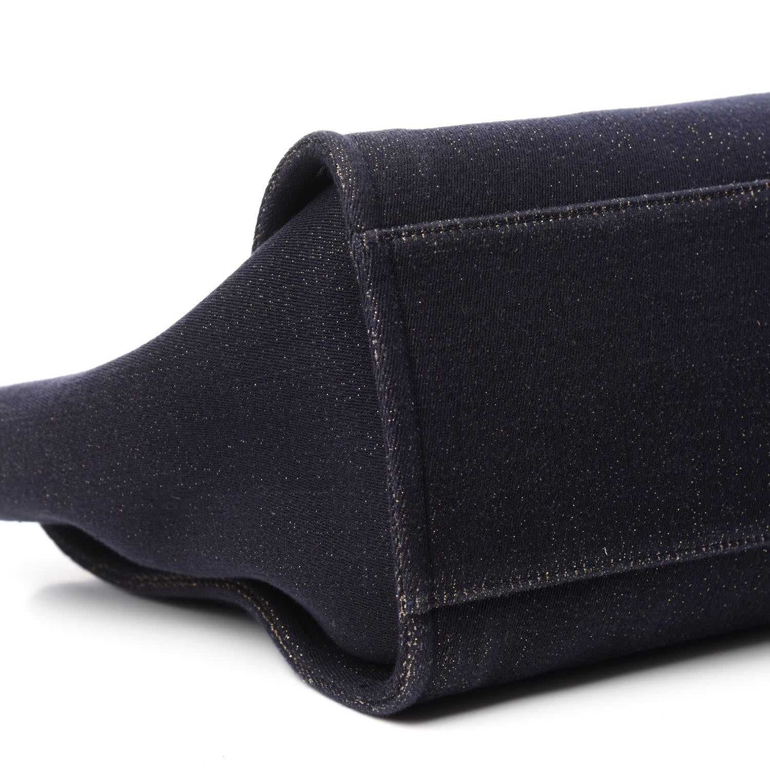 Chanel Lurex Canvas Medium Deauville Tote Navy Blue Gold 6 of 10