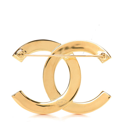Chanel Metal Paris Button CC Large Brooch Gold 3 of 5