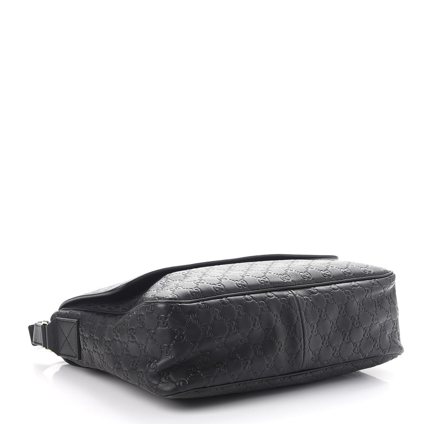 Guccissima Medium Flap Messenger Bag Black