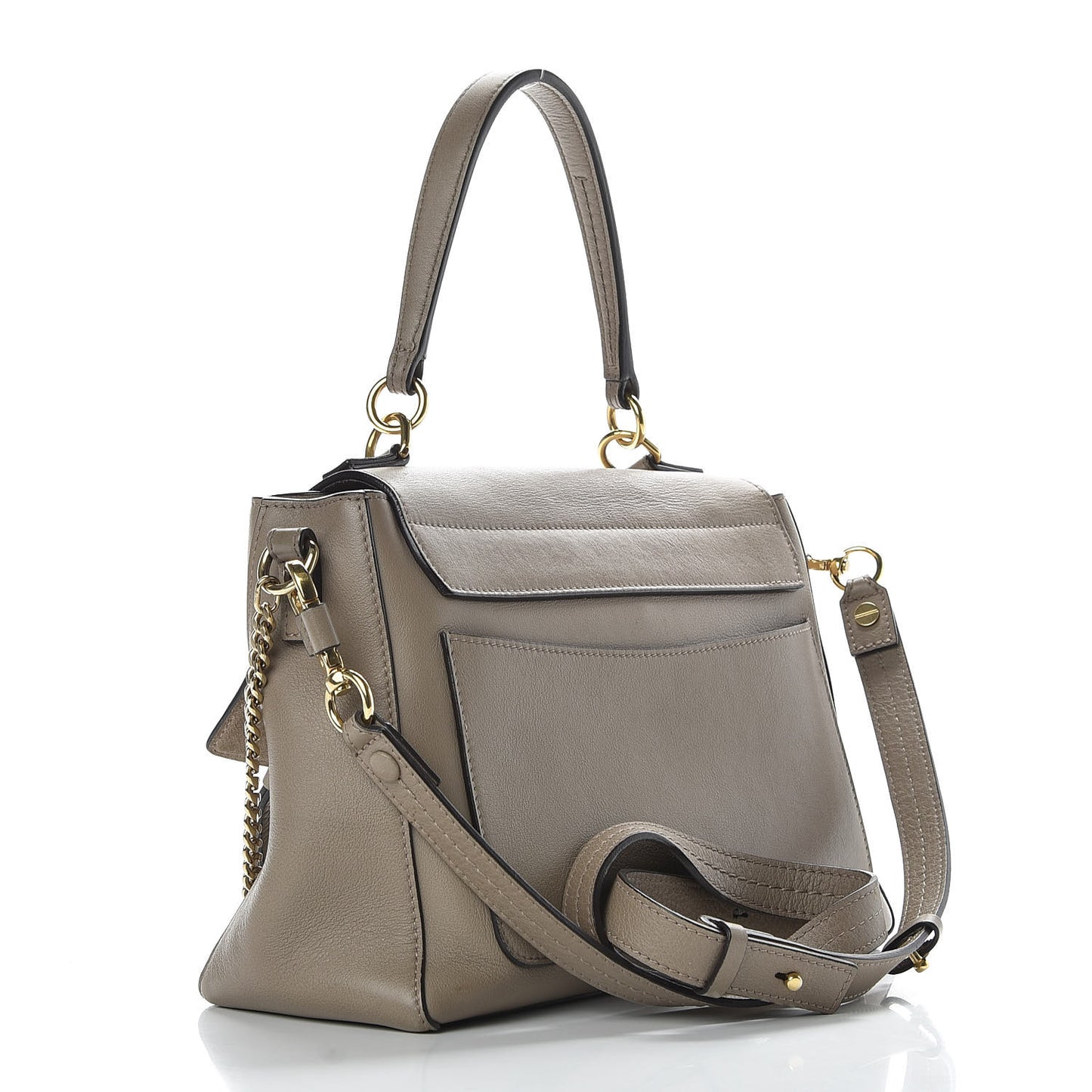 Calfskin Small Faye Day Shoulder Bag Motty Grey