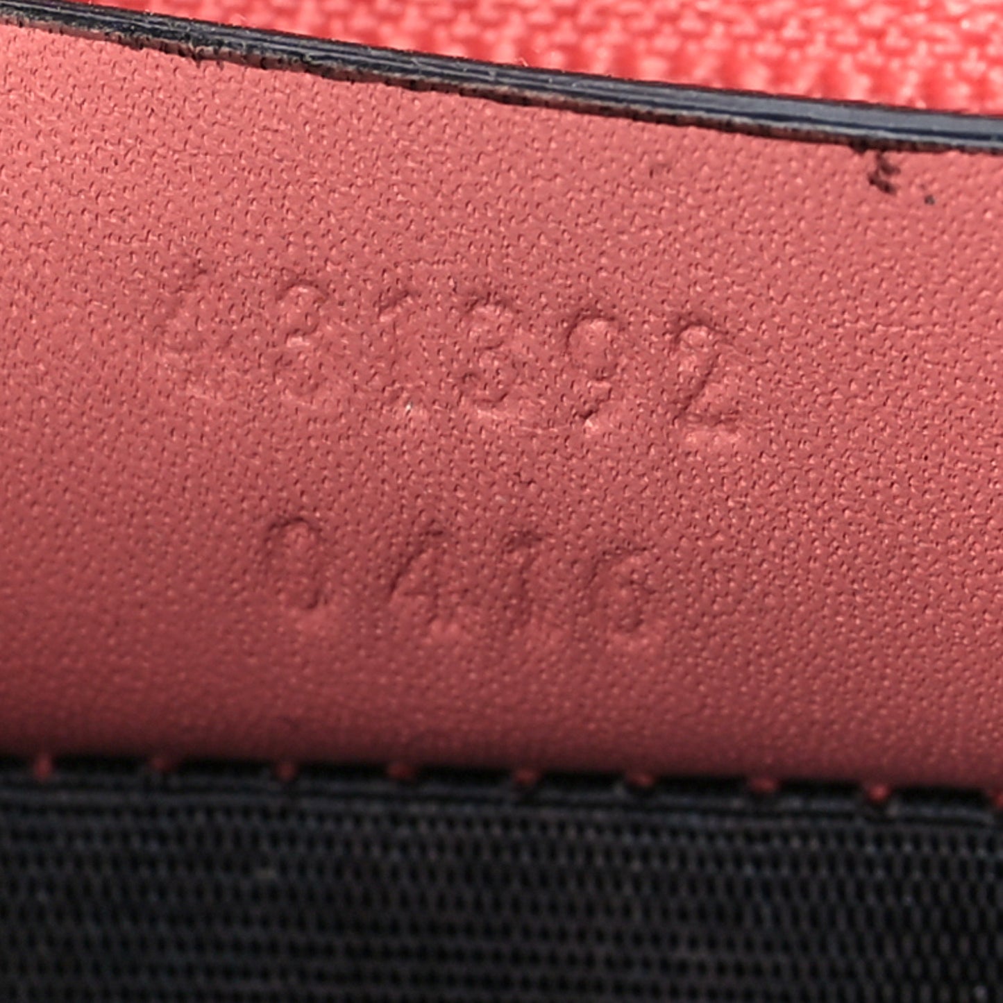 GG Supreme Monogram Embroidered Face Zip Around Wallet Pink
