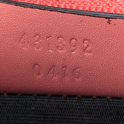 Gucci GG Supreme Monogram Embroidered Face Zip Around Wallet Pink 7 of 8