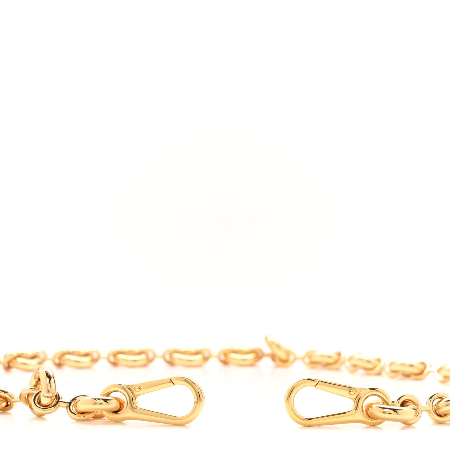 Brass Anagram Donut Chain Shoulder Strap Gold