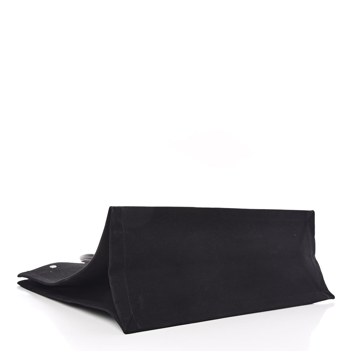 Linen Calfskin Rive Gauche Tote Black