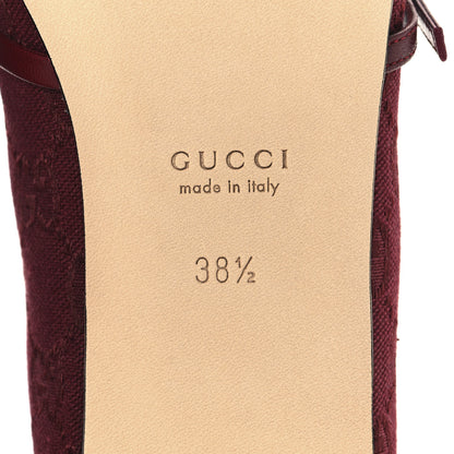 Gucci GG Monogram Horsebit Ballet Flats 38.5 Rosso Ancora 8 of 9