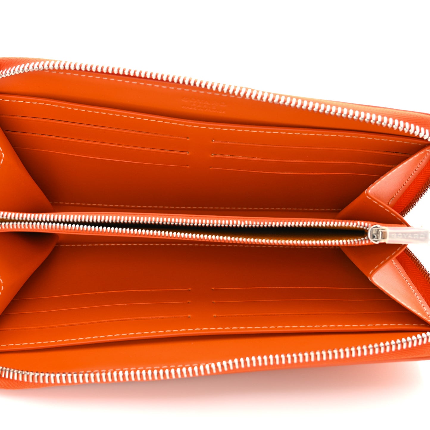 Goyardine Matignon Zip Around GM Wallet Orange