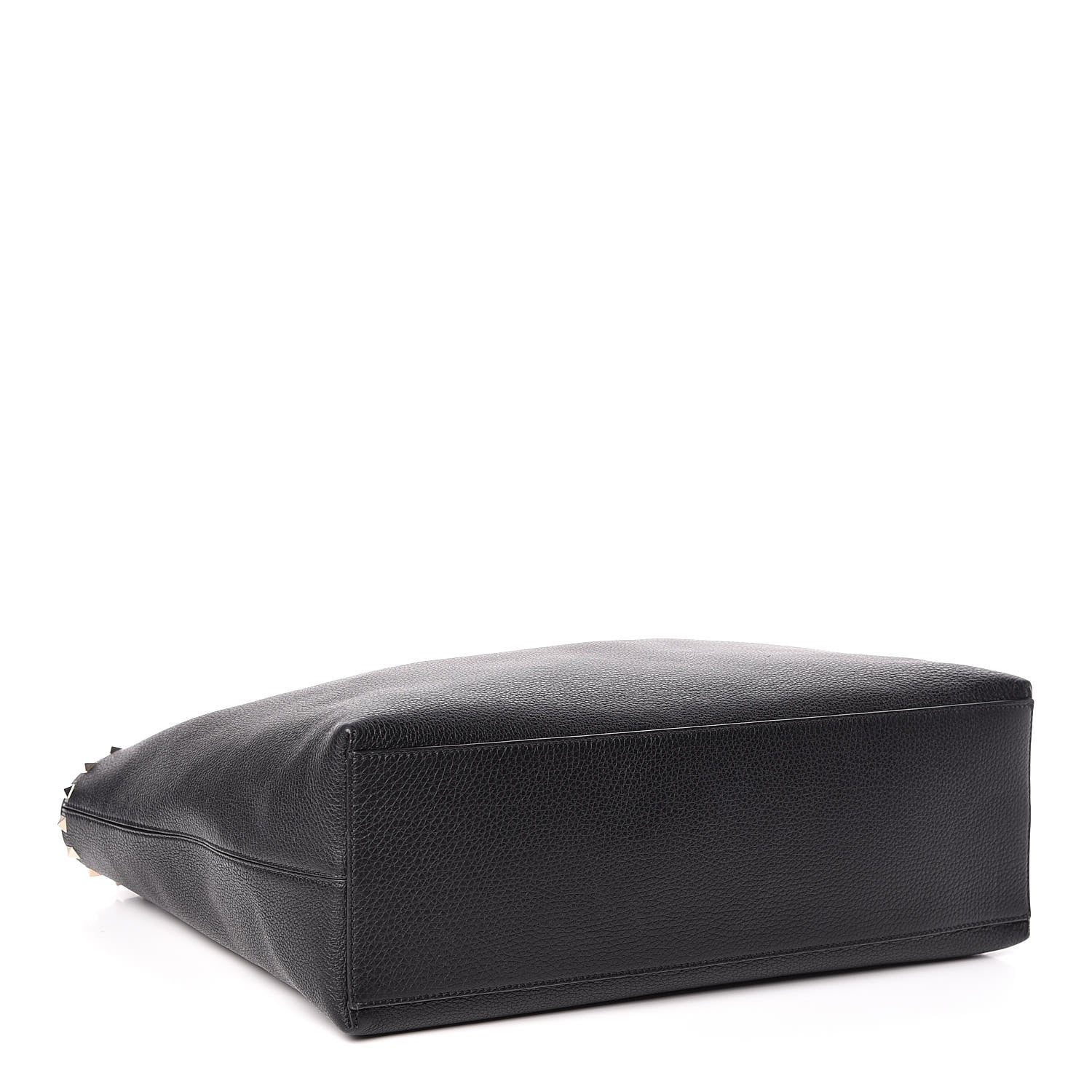 Valentino Garavani Grained Calfskin Rockstud Shoulder Tote Black 4 of 9