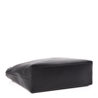 Valentino Garavani Grained Calfskin Rockstud Shoulder Tote Black 4 of 9