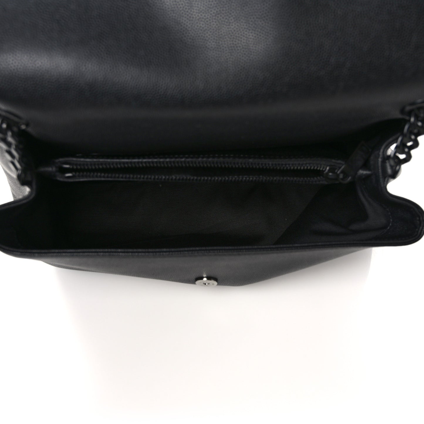 Grain De Poudre Medium West Hollywood Monogram Fold-Over Black