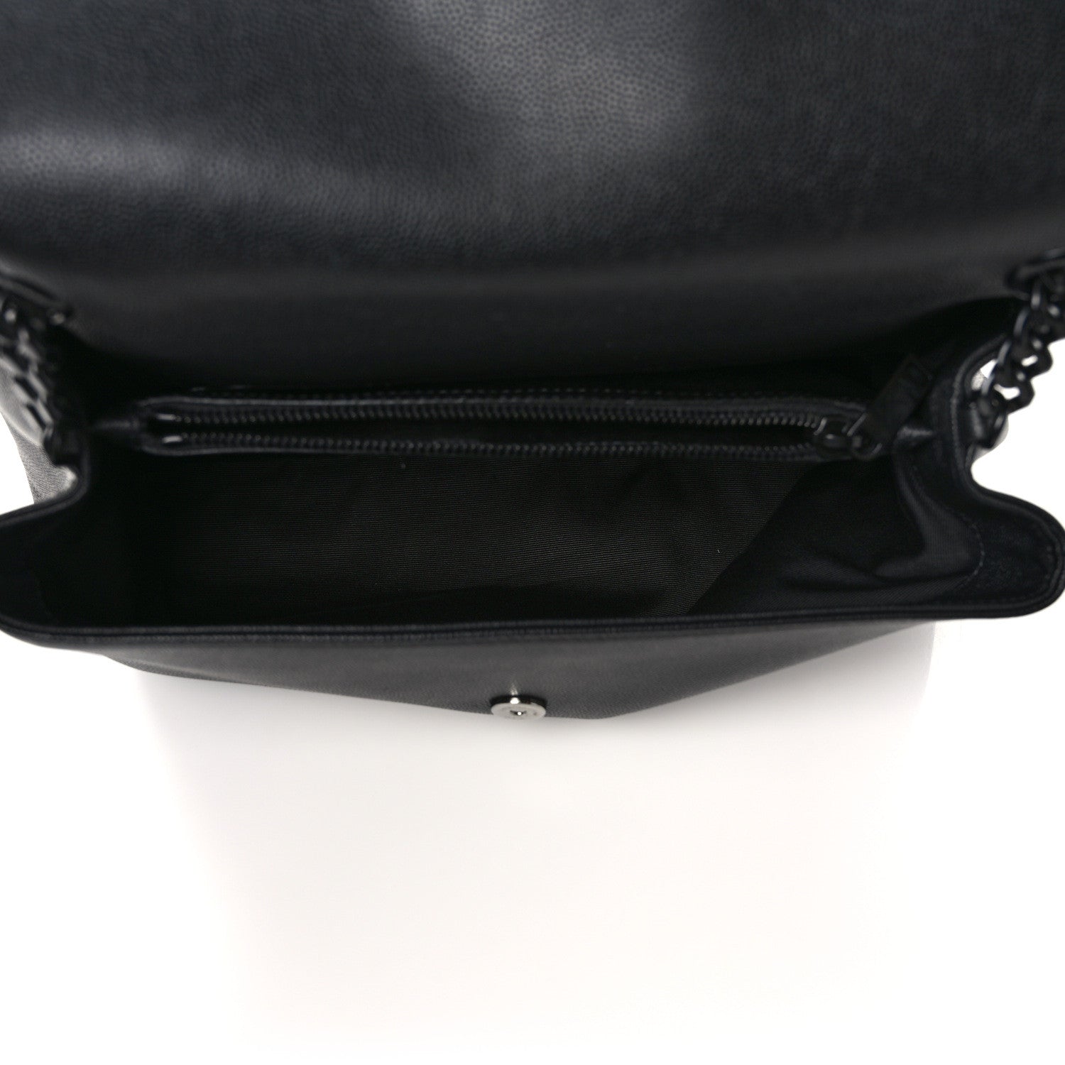 Saint Laurent Grain De Poudre Medium West Hollywood Monogram Fold-Over Black 5 of 8