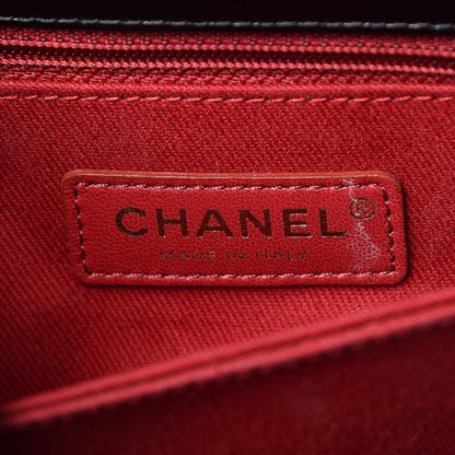 Chanel Calfskin Chevron Quilted Mini Coco Handle Flap Black 6 of 7