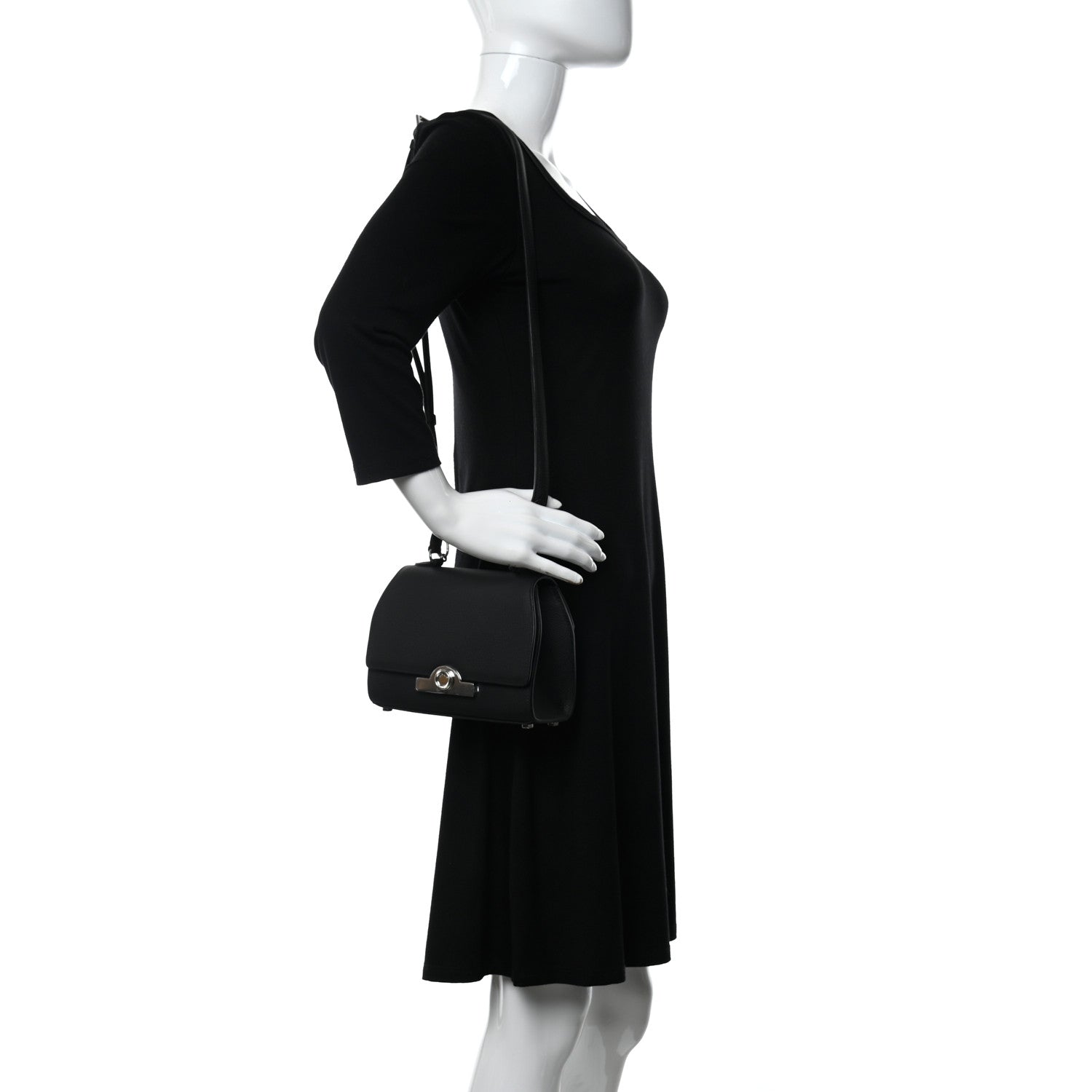 Moynat Taurillon Blush Rejane BB Black 2 of 9