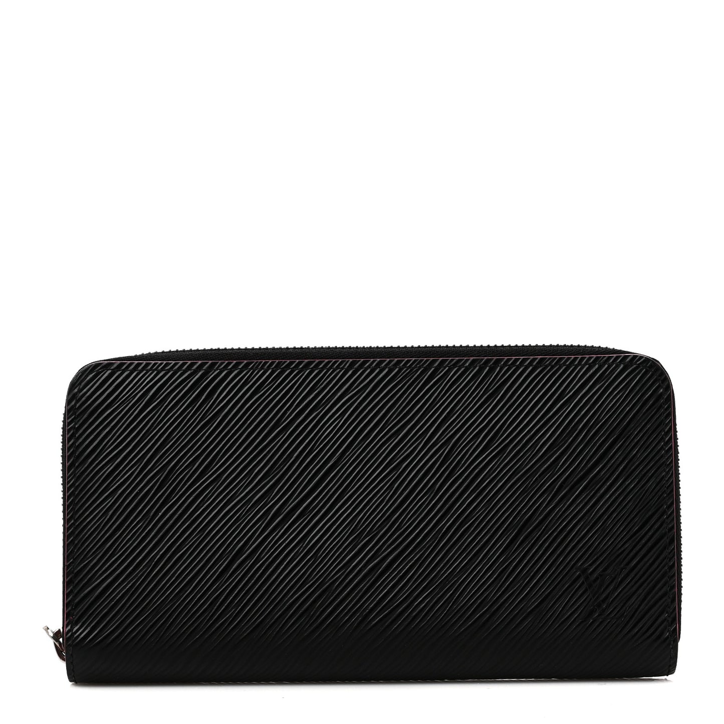 Epi Zippy Wallet Black Hot Pink