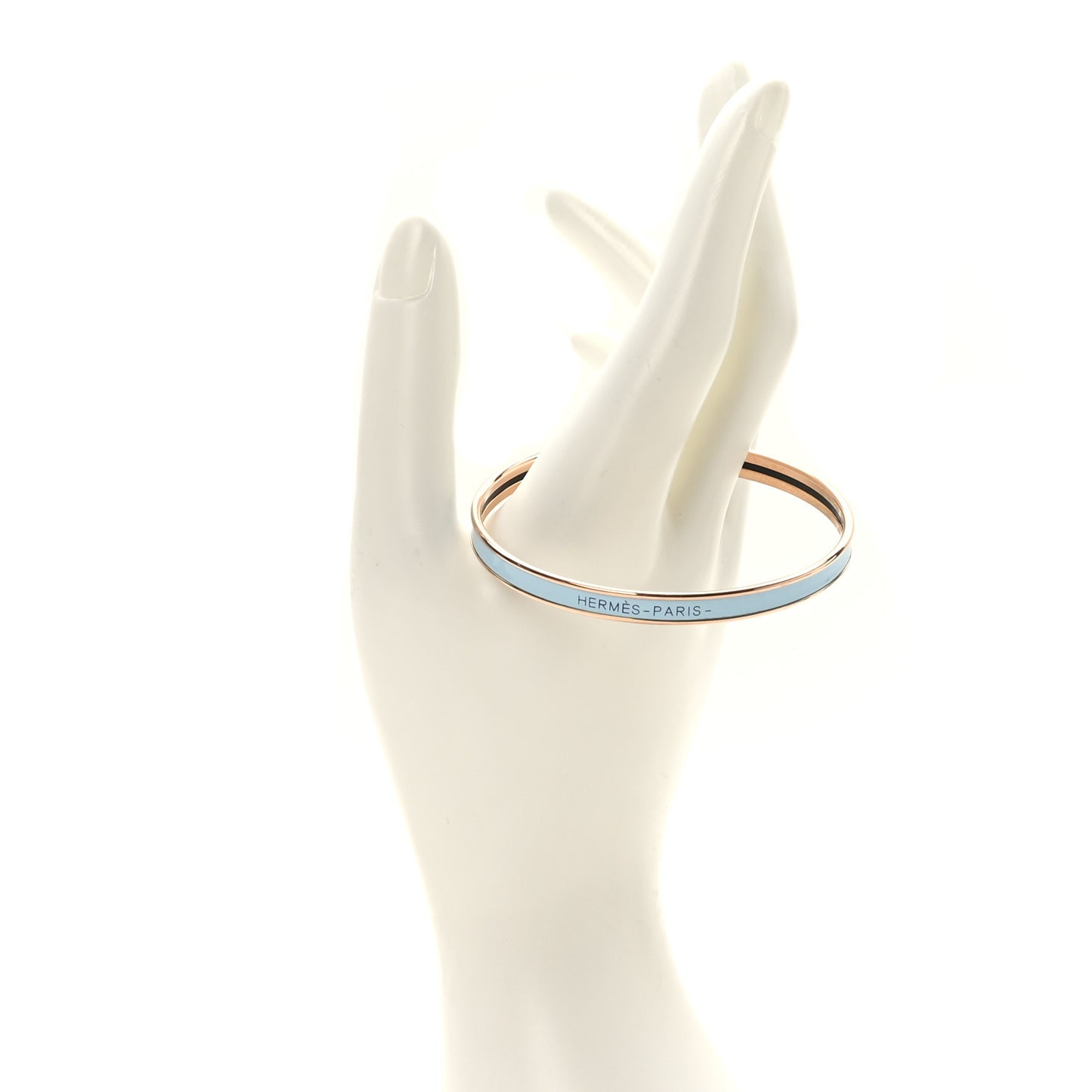Enamel Printed Extra Narrow Bracelet 70 Bleu Polaire