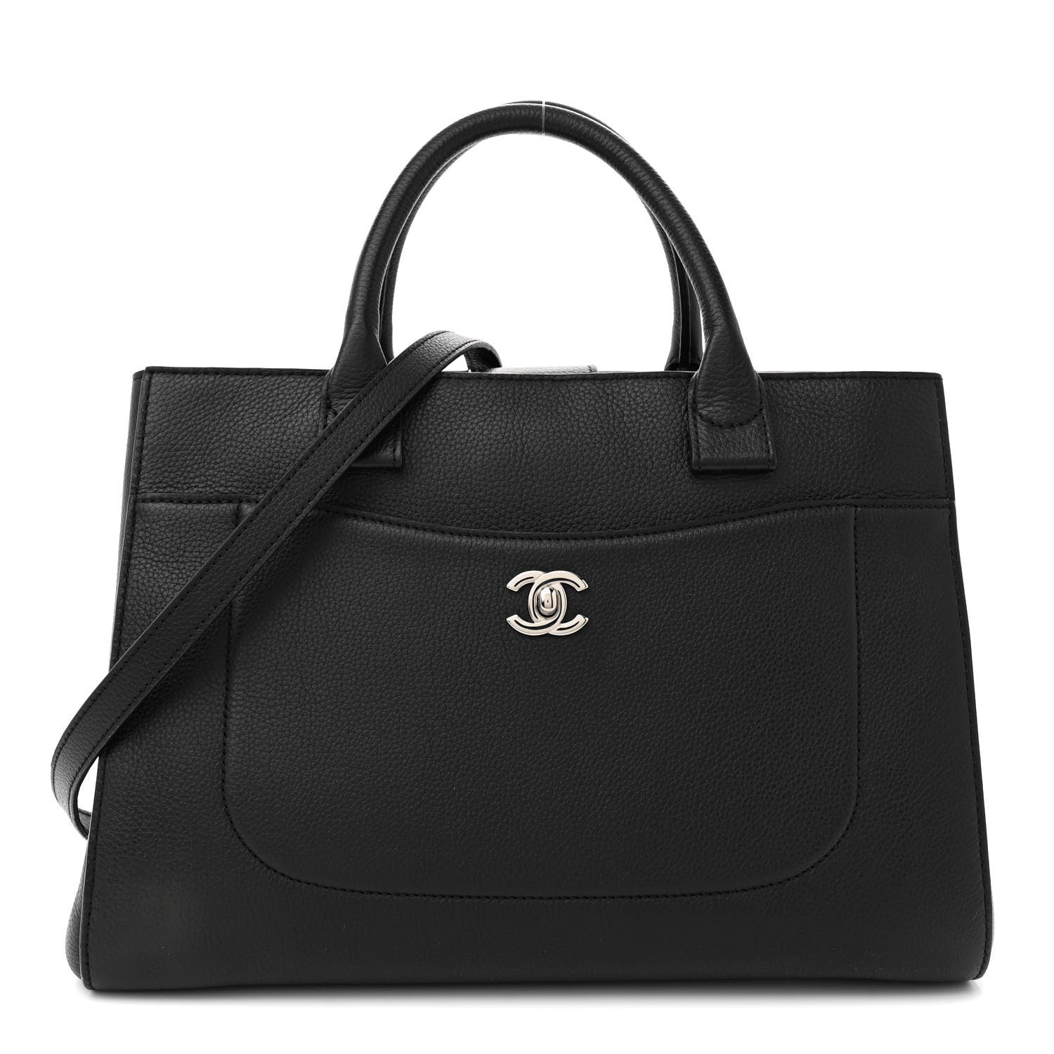 Chanel Grained Calfskin Small Neo Executive Shopper Tote Black 1 of 14