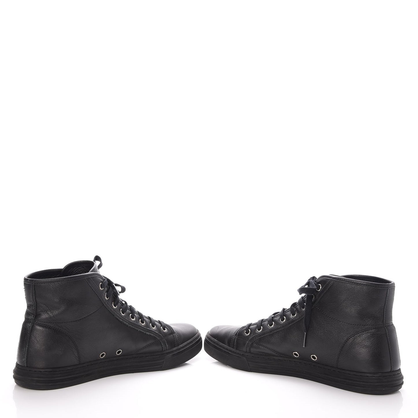 Mens Calfskin Miro Soft High Top Sneakers 8 Black