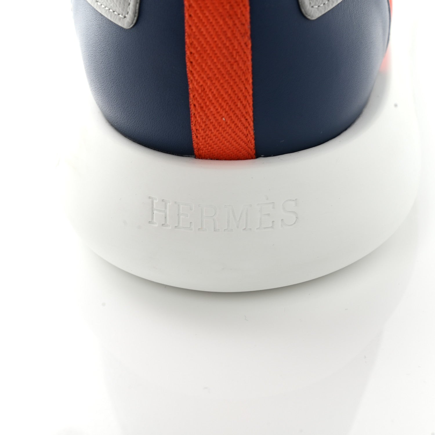 Hermes Epsom Technical Canvas Mens Vitesse Sneakers 44 Orange Multicolor 9 of 11