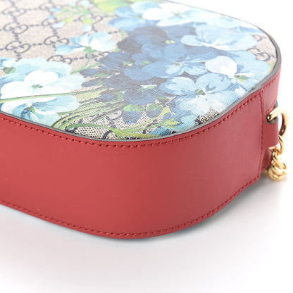 Gucci GG Supreme Monogram Blooms Mini Chain Shoulder Bag Beige Blue Navy Hibiscus Red 7 of 7