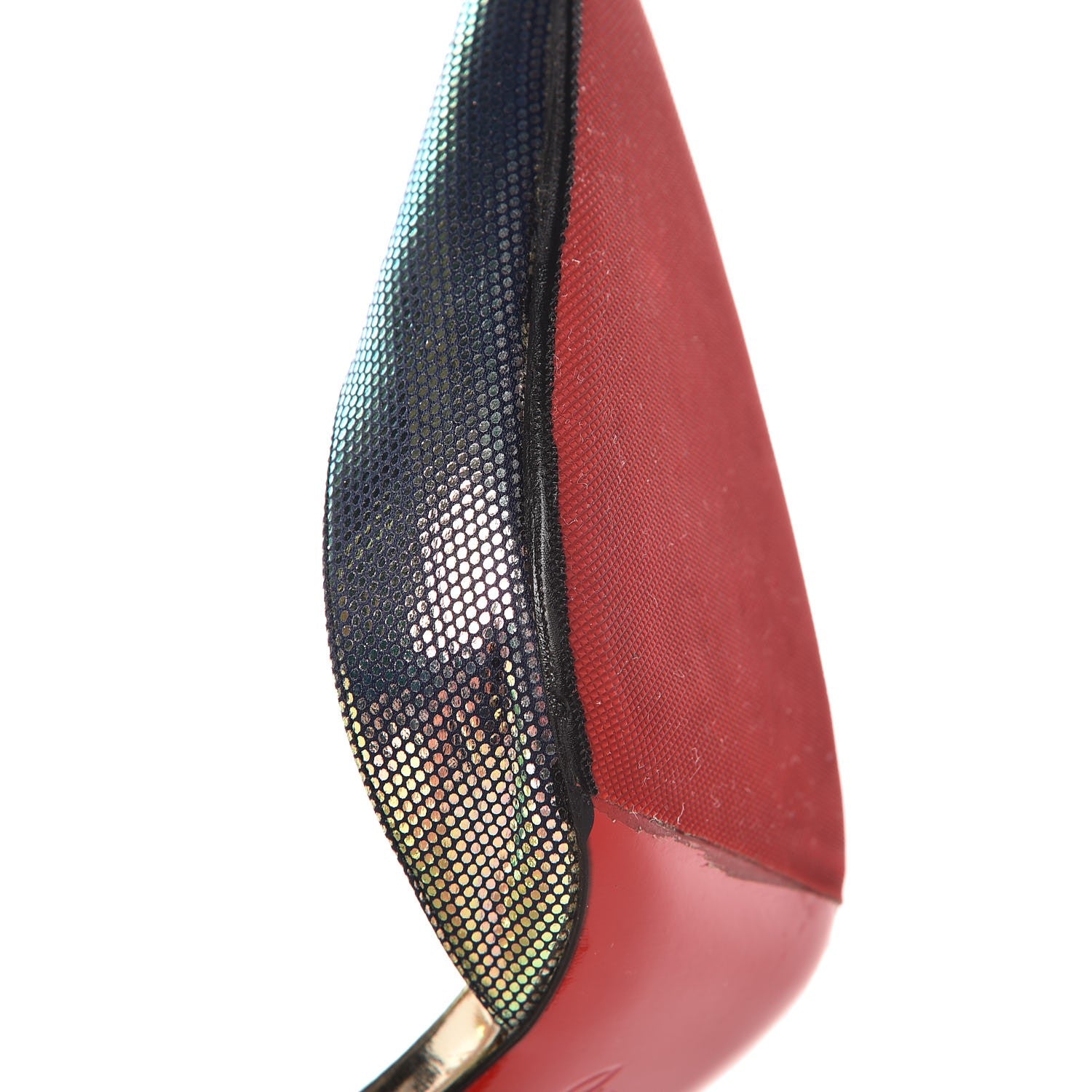 Christian Louboutin Tissu Scarabe Specchio Iriza 100 Pumps 36.5 Digital Silver 11 of 13