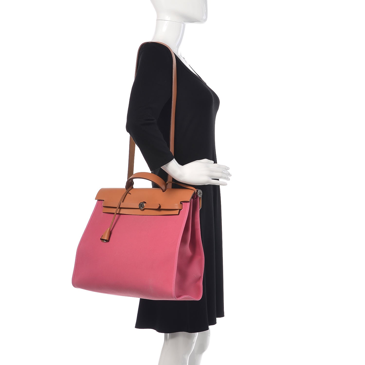 Hermes Toile Vache Hunter Herbag Zip 39 MM Rose Lipstick 2 of 12