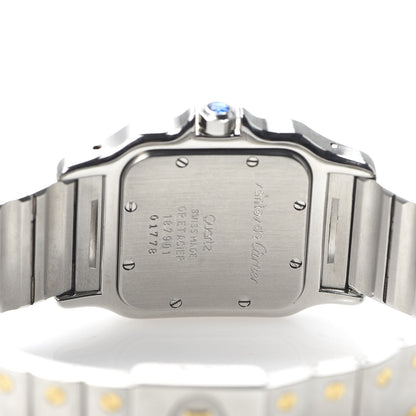 Cartier Stainless Steel 18K Yellow Gold 29mm Santos De Galbee Quartz Watch 5 of 6