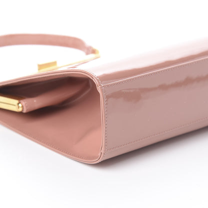 Mansur Gavriel Patent Calfskin Elegant Top Handle Bag Blush 5 of 8
