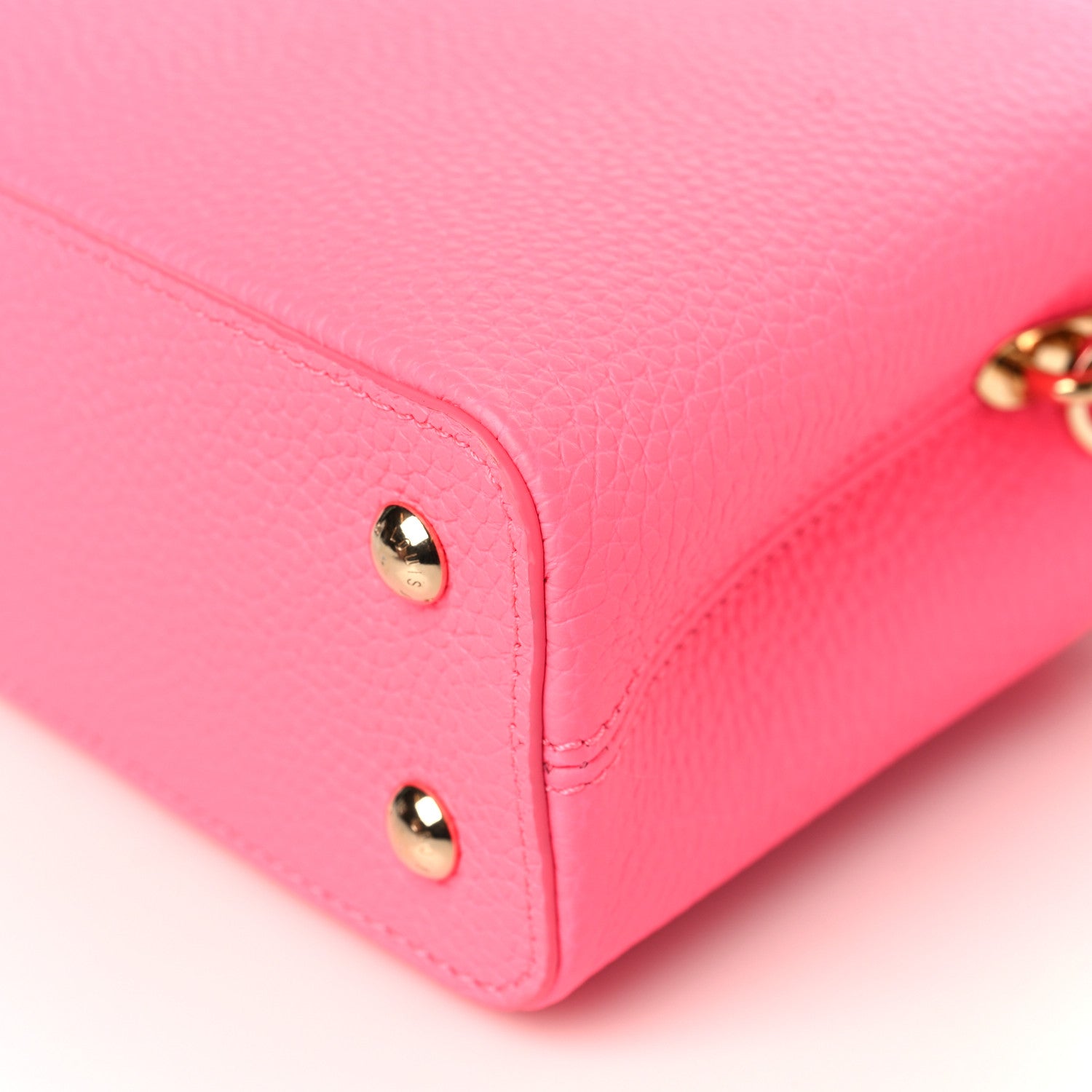 Louis Vuitton Taurillon Monogram Tuffetage Capucines Mini Fluo Pink 7 of 7