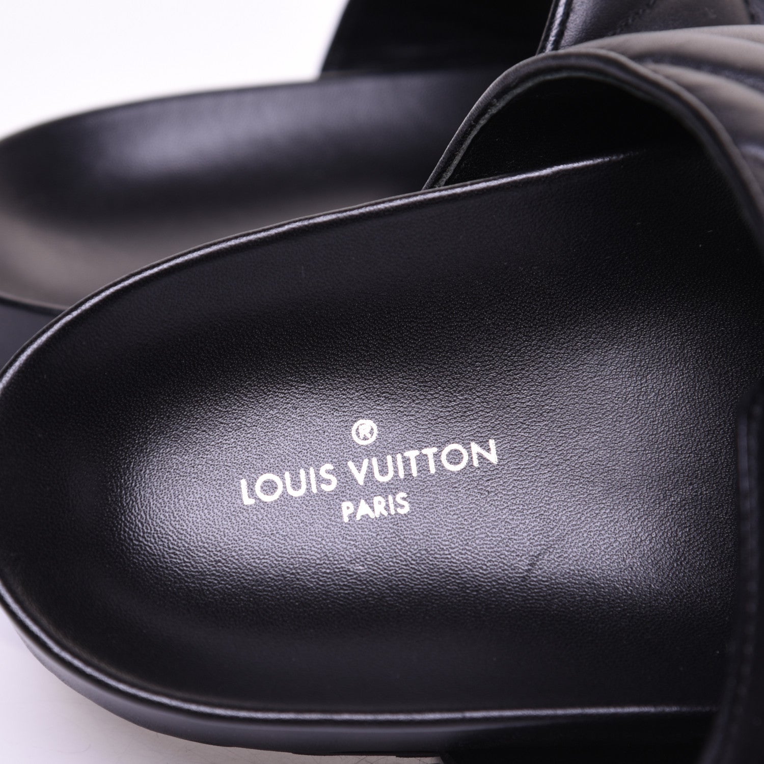Louis Vuitton Calfskin New Wave Bom Dia Mule Sandals 37 Black 8 of 11