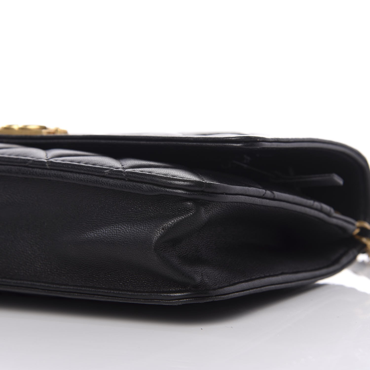 Chanel Lambskin Quilted Boy Wallet On Chain WOC Black 10 of 12