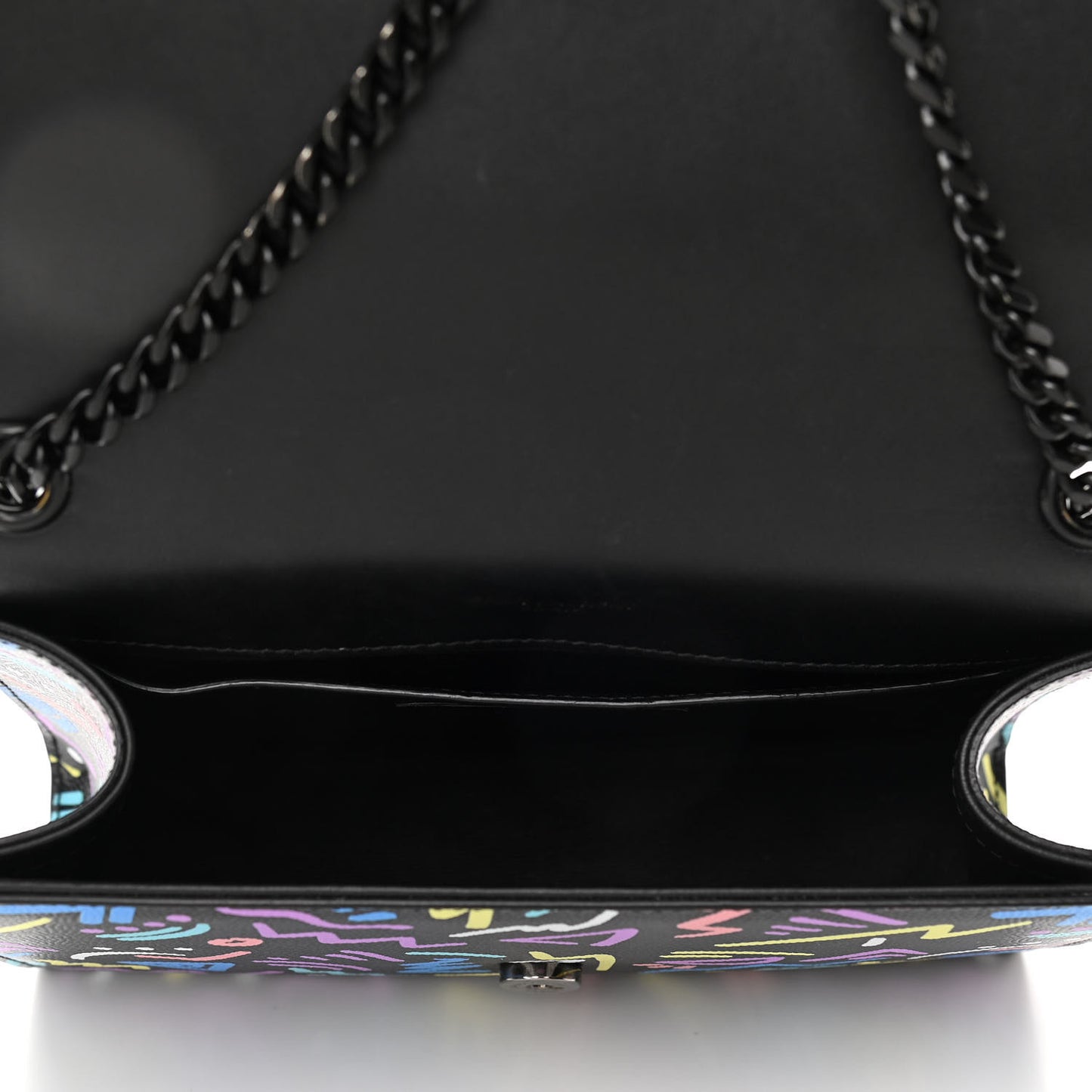 Grain De Poudre Small Monogram Graphic Print Kate Satchel Black