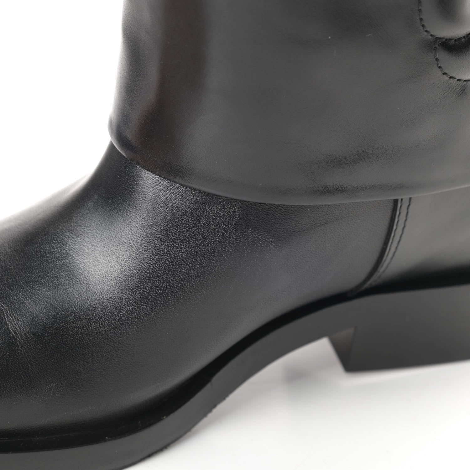 Chanel Calfskin Camellia High Boots 37.5 Black 11 of 12