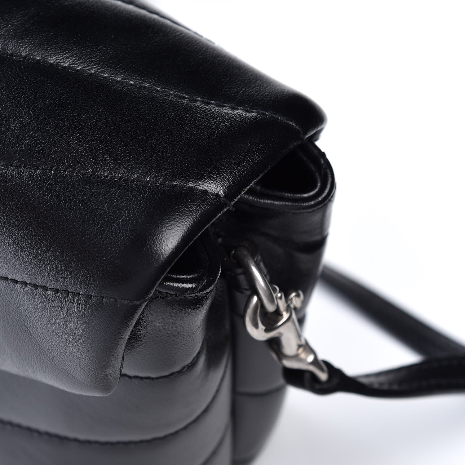 Saint Laurent Calfskin Y Quilted Monogram Toy Loulou Crossbody Bag Black 11 of 12
